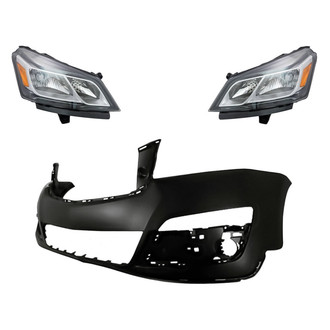 TruParts® - 3-Piece Kit (Driver and Passenger Side Headlights, Front Upper Bumper Cover) (Standard Line)