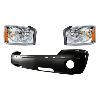 TruParts® - 3-Piece Kit (Driver and Passenger Side Headlights, Front Bumper Cover) (Standard Line)