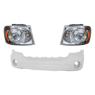 TruParts® - 3-Piece Kit (Driver and Passenger Side Headlights, Front Bumper Cover) (Standard Line)