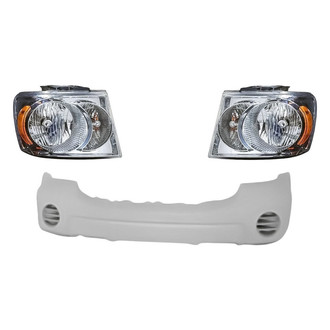 TruParts® - 3-Piece Kit (Driver and Passenger Side Headlights, Front Bumper Cover) (Standard Line)