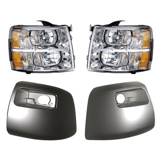 TruParts® - 4-Piece Kit (Driver and Passenger Side Headlights, Front Driver and Passenger Side Bumper Ends) (Standard Line)