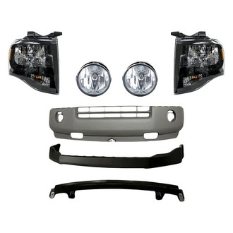 TruParts® - 7-Piece Kit (Driver and Passenger Side Headlights, Front Bumper Reinforcement, Front Lower Bumper Cover, Front Upper Bumper Cover, Driver and Passenger Passenger Side Fog Light) (Standard Line)