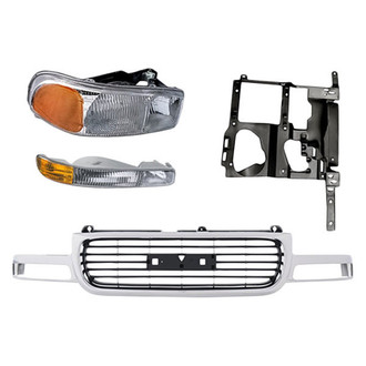 TruParts® - 4-Piece Kit (Passenger Side Headlight, Grille, Passenger Side Headlight Support, Passenger Side Turn Signal/Parking Light) (Standard Line)