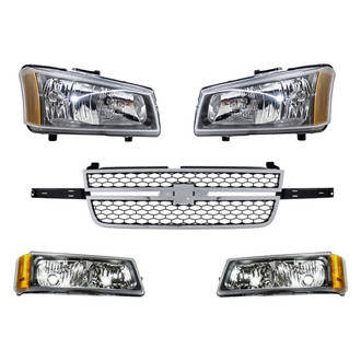 TruParts® - 5-Piece Kit (Driver and Passenger Side Headlights, Grille, Driver and Passenger Side Turn Signal/Parking Lights) (Standard Line)