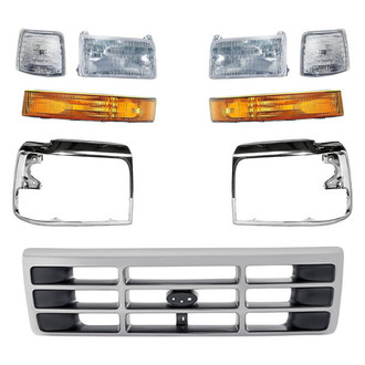 TruParts® - 9-Piece Kit (Driver and Passenger Side Headlights, Grille, Driver and Passenger Side Headlight Bezels, Driver and Side Turn Signal/Corner Light, Driver and Side Turn Signal/Parking Light) (Standard Line)
