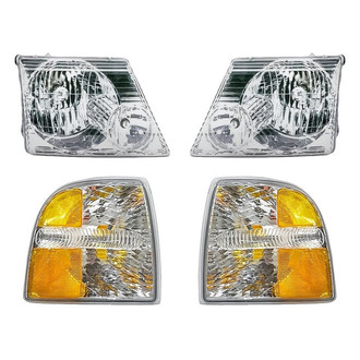 TruParts® - 4-Piece Kit (Driver and Passenger Side Headlights, Driver and Passenger Side Turn Signal/Corner Lights) (Standard Line)