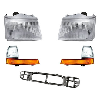 TruParts® - 5-Piece Kit (Driver and Passenger Side Headlights, Driver and Passenger Side Turn Signal/Parking Lights, Header Panel) (Standard Line)