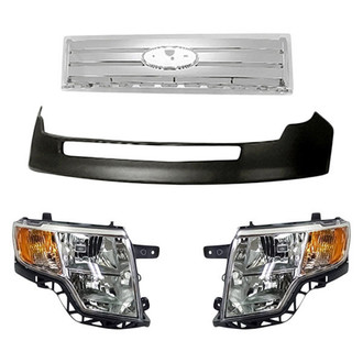 TruParts® - 4-Piece Kit (Driver and Passenger Side Headlights, Front Upper Bumper Cover, Grille) (Standard Line)