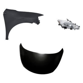 TruParts® - 3-Piece Kit (Passenger Side Headlight, Front Passenger Side Fender, Hood Panel) (Standard Line)