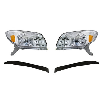 TruParts® - 4-Piece Kit (Driver and Passenger Side Headlights, Front Driver and Passenger Side Upper Bumper Grille Filler) (Standard Line)