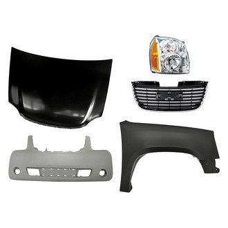 TruParts® - 5-Piece Kit (Passenger Side Headlight, Front Bumper Cover, Grille, Front Passenger Side Fender, Hood Panel) (Standard Line)