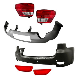 TruParts® - Driver and Passenger Side Replacement 6-Piece Kit (Driver and Passenger Side Outer Tail Lights, Rear Driver and Passenger Side Bumper Reflectors, Rear Lower Bumper Valance, Rear Upper Bumper Cover) (Standard Line)