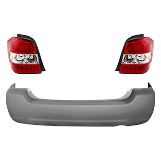 TruParts® - Driver and Passenger Side Replacement 3-Piece Kit (Driver and Passenger Side Tail Lights, Rear Bumper Cover) (Standard Line)