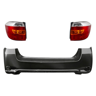 TruParts® - Driver and Passenger Side Replacement 3-Piece Kit (Driver and Passenger Side Tail Lights, Rear Bumper Cover) (Standard Line)