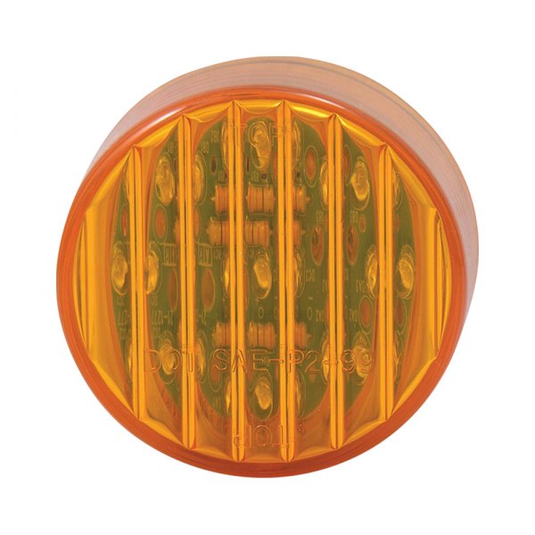 TRUX® - Ribbed 2" Round Amber LED Side Marker Light