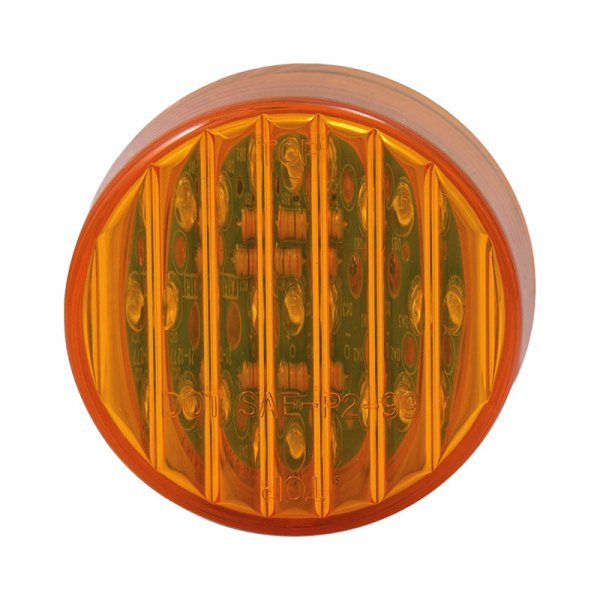 TRUX® - Ribbed 2.5" Round Amber LED Side Marker Light