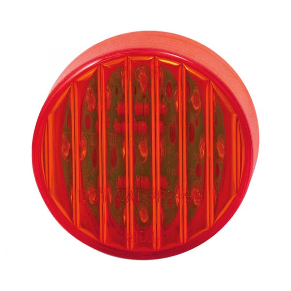 TRUX® - Ribbed 2" Round Red LED Side Marker Light