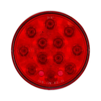 TRUX® - 4" Round Chrome/Red LED Tail Light