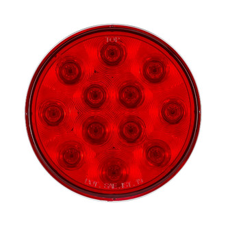 TRUX® - 4" Round Chrome/Red LED Tail Light