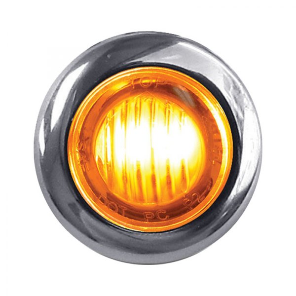 TRUX® - Mini Button 3/4" Round Amber LED Side Marker Light