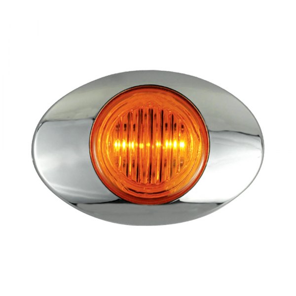 TRUX® - Generation 2 3"x2" Oval Chrome/Amber LED Side Marker Light