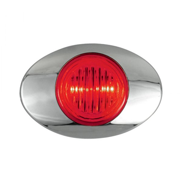 TRUX® - Generation 2 3"x2" Oval Chrome/Red LED Side Marker Light