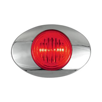 TRUX® - Generation 2 3"x2" Oval Chrome Red LED Side Marker Light