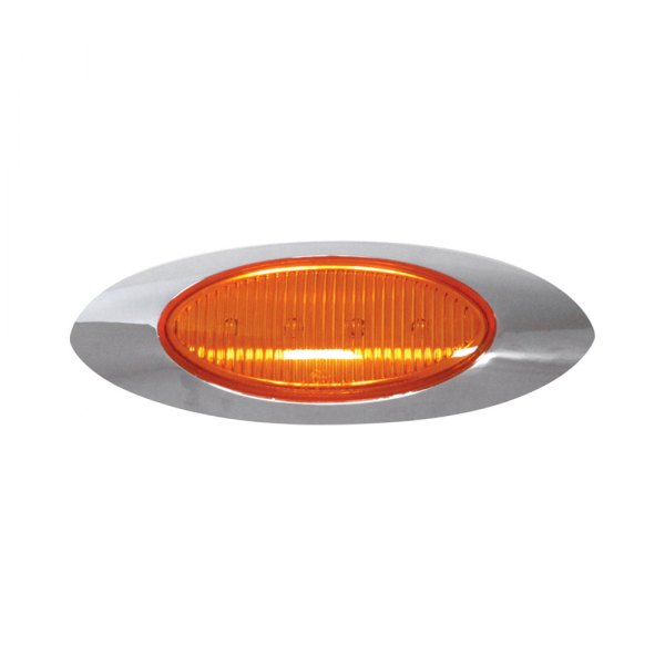 TRUX® - Generation 1 7"x2" Oval Chrome/Amber LED Side Marker Light