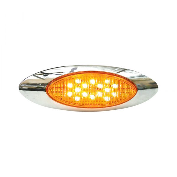 TRUX® - Generation 6.5"x2" Oval Chrome/Amber LED Side Marker Light