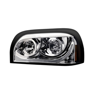 TRUX® - Driver Side Chrome Switchback LED DRL Euro Headlight