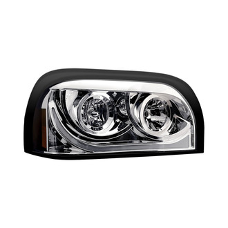 TRUX® - Passenger Side Chrome Switchback LED DRL Euro Headlight