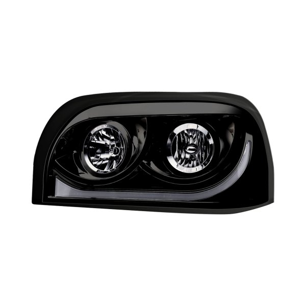 TRUX® - Driver Side Black Switchback LED DRL Euro Headlight, Freightliner Century