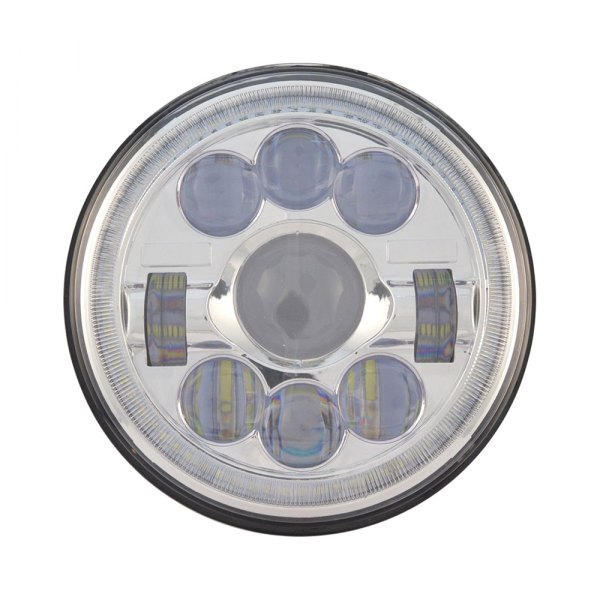 TRUX® - 7" Round Chrome Halo Projector LED Headlight