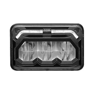 TRUX® - 4x6" Rectangular Black LED Headlight With DRL (H4651)