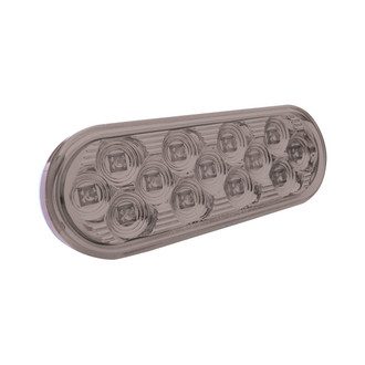 TRUX® - 6.5"x2" Oval Chrome/Red LED Tail Light