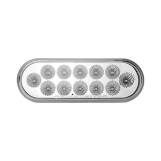TRUX® - Dual Revolution 6.5x2.5" Oval Chrome LED Tail/Backup Light