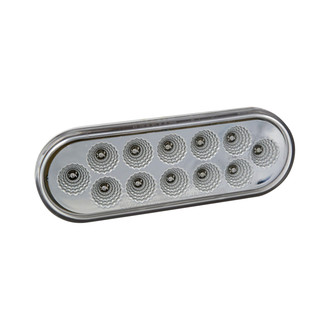 TRUX® - Dual Revolution 6.5"x2.5" Oval Chrome LED Turn Signal Light