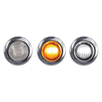 TRUX® - Dual Revolution Mini 1" Round Chrome LED Side Marker Light