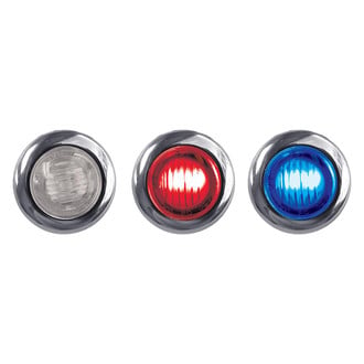 TRUX® - Dual Revolution Mini 1" Round Chrome LED Side Marker Light