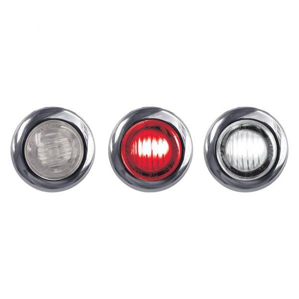 TRUX® - Dual Revolution Mini 1" Round Chrome LED Side Marker Light