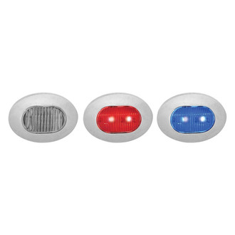 TRUX® - Dual Revolution Mini 1.2"x1.1" Oval Chrome LED Side Marker Light