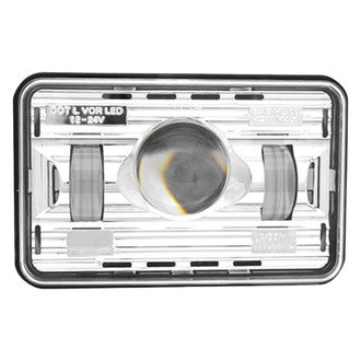 TRUX® - 4x6" Rectangular Chrome Projector LED Headlight (H4656, 165mm)