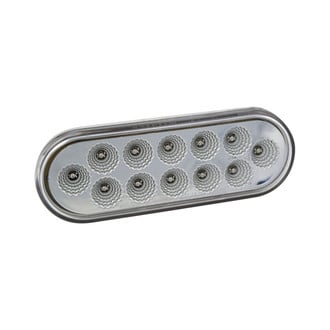 TRUX® - Dual Revolution 6.5x2.5" Oval Chrome LED Tail/Backup Light
