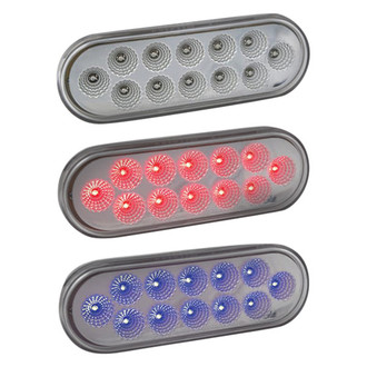 TRUX® - Dual Revolution 6.5x2.5" Oval Chrome LED Tail Light