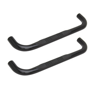 Tuff-Bar® - 3" Cab Length Black Round Bent Tube Step Bars