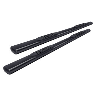 Tuff-Bar® - 4" Cab Length Black Oval Straight Tube Step Bars