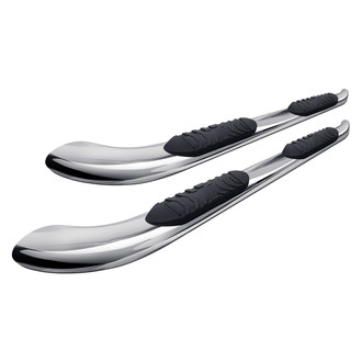 Tuff-Bar® - 5" Cab Length Polished Oval Tube Step Bars with 30 Degree Bend