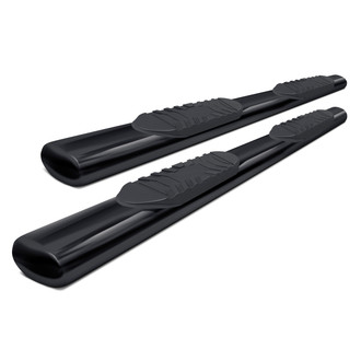 Tuff-Bar® - 6" Cab Length Black Oval Straight Tube Step Bars