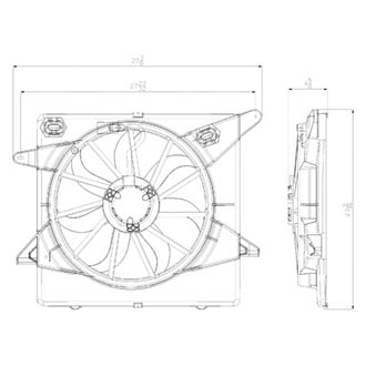 TYC® - Dual Radiator and Condenser Fan Assembly