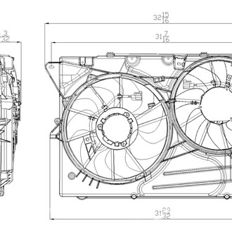 TYC® - Dual Radiator and Condenser Fan Assembly